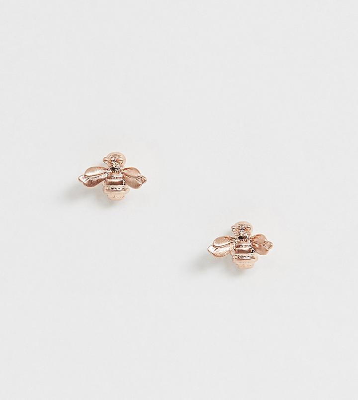 Ted Baker Rose Gold Bee Stud Earrings - Gold