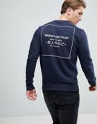 Friend Or Faux Midas Back Print Sweater - Navy