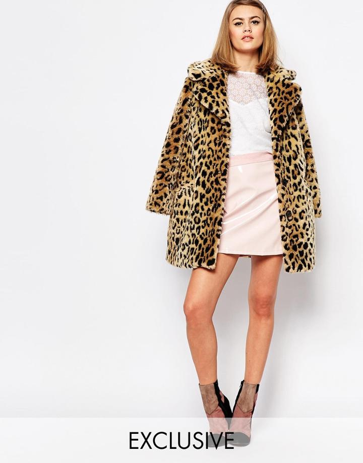 Reclaimed Vintage X Liquid Lunch Patent Mini Skirt - Pink