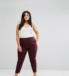 Asos Curve Skinny Crop Pants - Purple