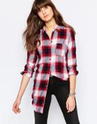 Jdy Checked Shirt - Red