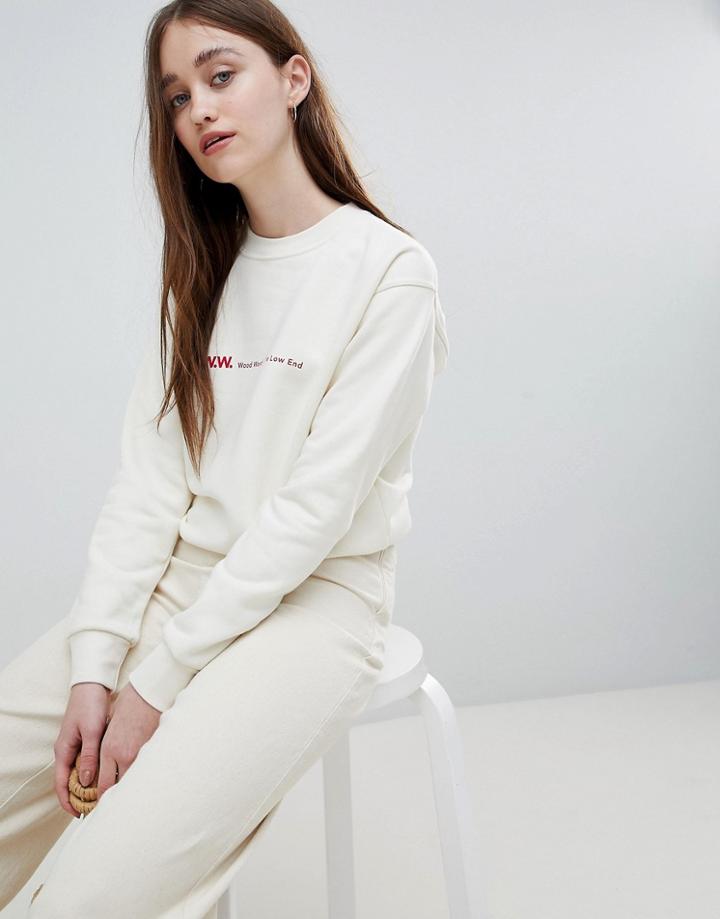 Wood Wood Tara Logo Sweatshirt - Cream