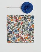 Gianni Feraud Liberty Print Rachel Pocket Square - Cream