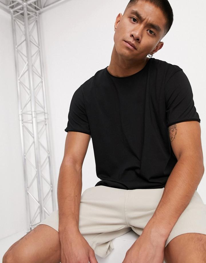 Weekday Dark T-shirt In Black