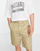 Only & Sons Loose Fit Skater Chino Shorts In Beige-neutral