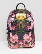 Ted Baker Floral Print Backpack - Black