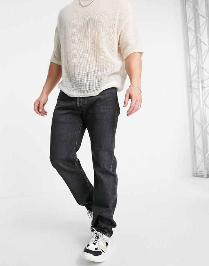 Levi's 501 Original Straight Fit Jeans In Washed Black