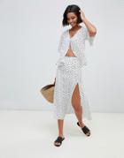 Zulu And Zephyr Periwinkle Beach Skirt In Multi