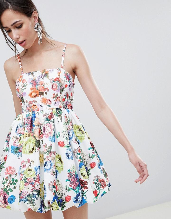 Asos Design Mixed Print Cami Bubble Dress - Multi