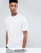 Asos Tall Oversized T-shirt In White - White