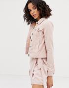 Only Corduroy Denim Jacket-pink