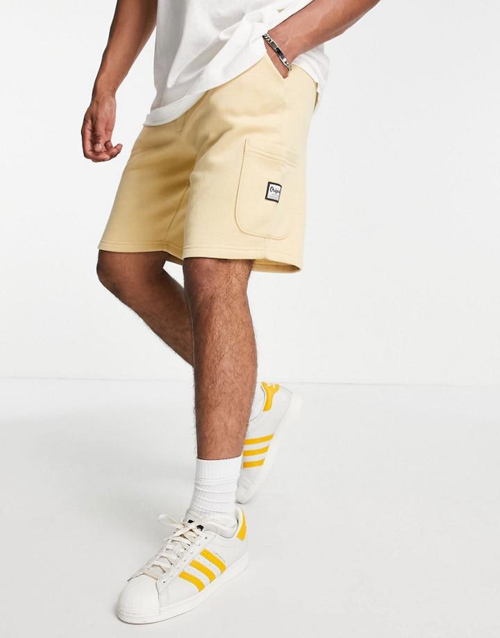 Jack & Jones Originals Cargo Sweat Shorts In Yellow - Part Of A Set