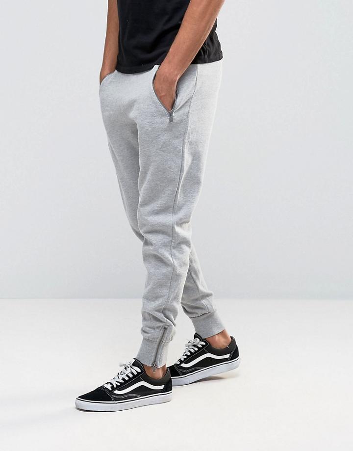 Threadbare Washed Joggers - Gray