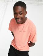 Levi's Vintage Logo Relaxed Fit Garment Dye T-shirt In Coral Quartz-red