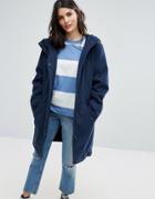 Selected Sille Parka Coat - Navy