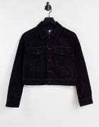 G-star Cropped Cord Denim Jacket In Black