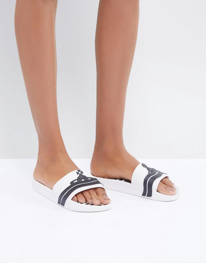 Vivienne Westwood For Melissa White Beach Slides - White
