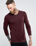 Jack & Jones Premium V Neck Sweater - Red