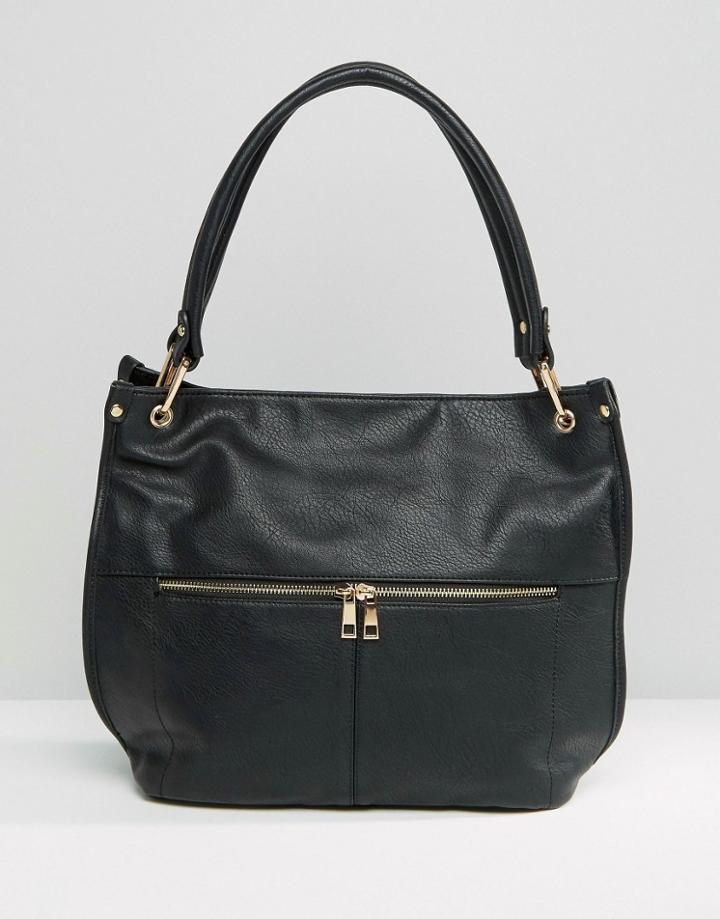 Oasis Suede Slouch Bag - Black
