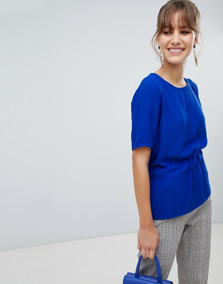 Selected Tie Waist Top - Blue