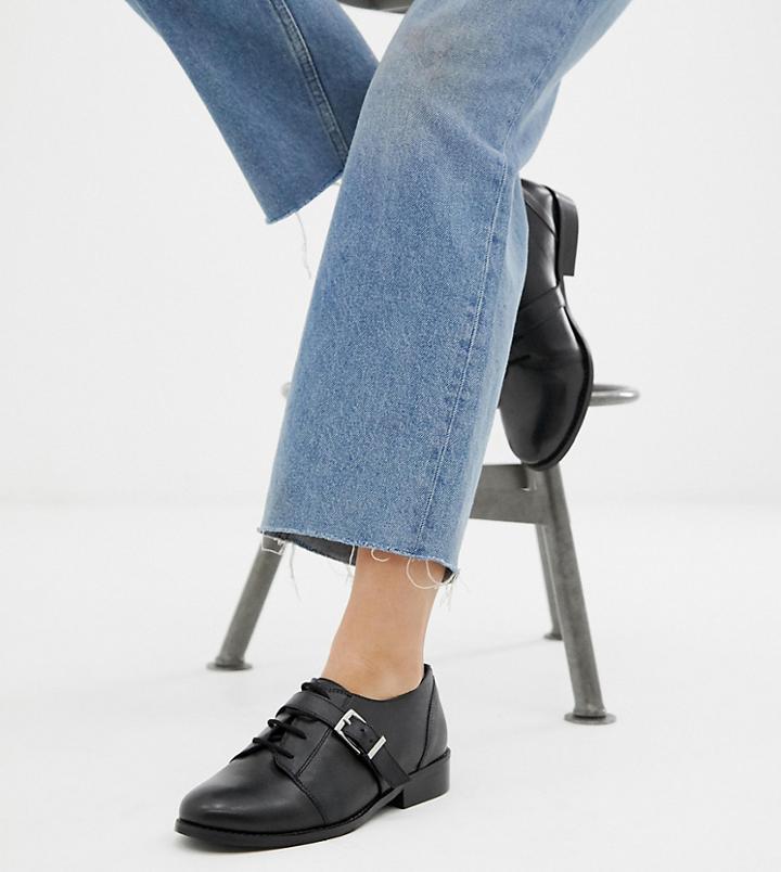 Park Lane Wide Fit Leather Brogues - Black