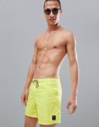 Protest Fast Swim Shorts 16 Inch In Yellow - Yellow