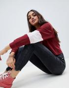Asos Design Sweatshirt In Color Block - Multi