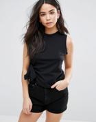 Cheap Monday Twisted Tie Side Tank Top - Black