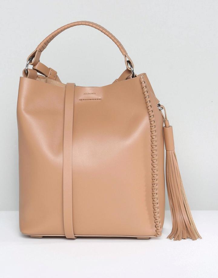 Allsaints Slouchy Leather Cross Body Bag - Brown