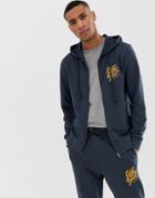 Jack & Jones Originals Zip Through Sweat - Navy