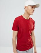 Abercrombie & Fitch Moose Icon Logo Crew Neck T-shirt In Red - Red