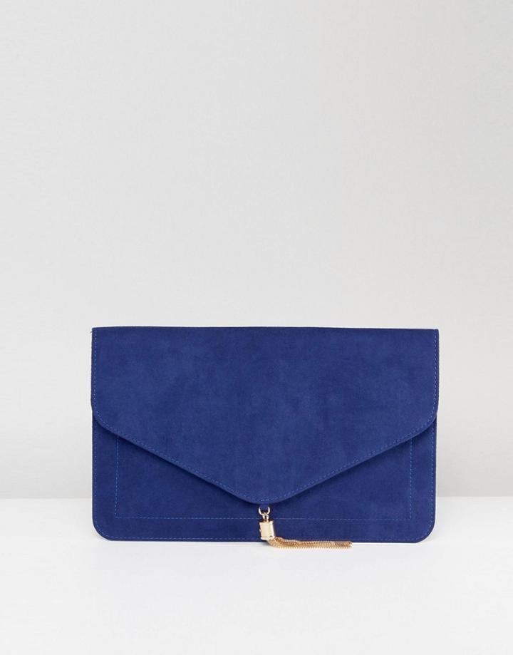 Asos Tassel Clutch Bag - Navy
