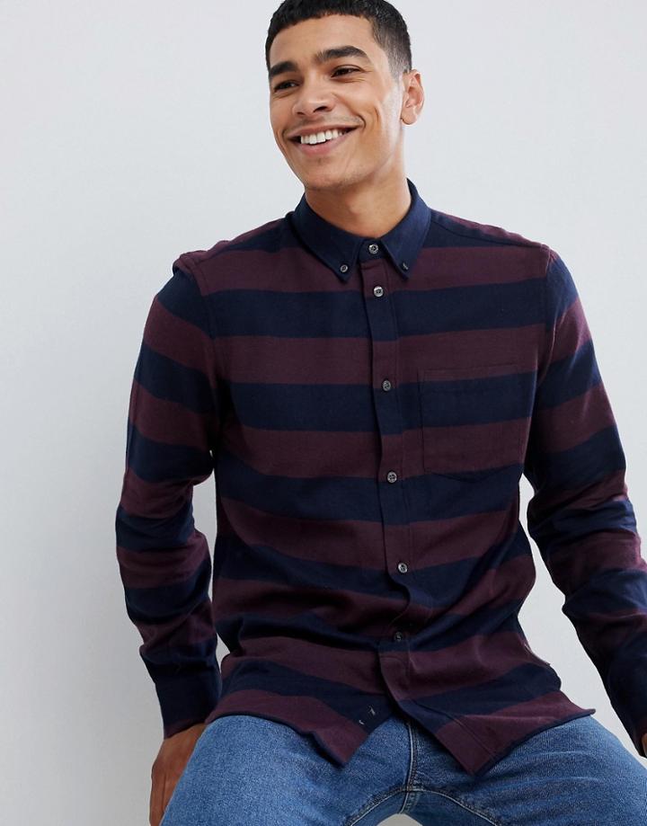 French Connection Stripe Flannel Shirt
