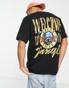 Pull & Bear Guns N' Roses Skeleton T-shirt In Black