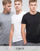 Diesel Crew Neck T-shirt In 3 Pack - Multi