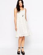Candela Jane Sleeveless Lace Dress - Off White