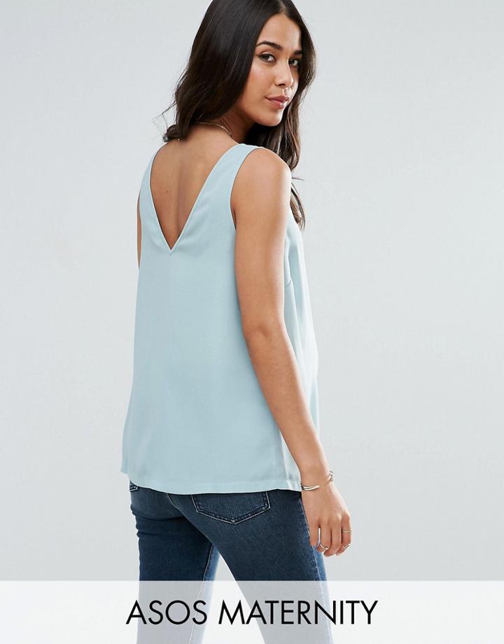 Asos Maternity V Front And V Back Tank - Green