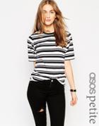 Asos Petite The Easy T-shirt In Wider Stripe - Multi
