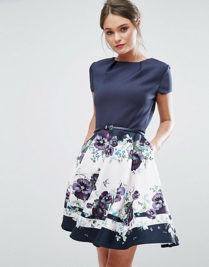 Ted Baker Stefh Skater Dress - Blue