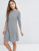New Look Knitted Swing Dress - Gray