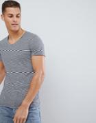 Jack & Jones Short Sleeve Stripe U Neck T-shirt - Navy