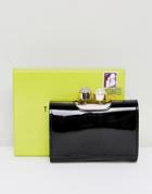 Ted Baker Small Patent Purse With Pearl Crystal Bobble - Black