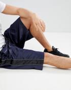 Mennace Longline Leisure Shorts In Navy - Navy