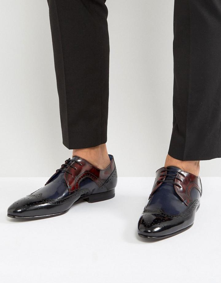 Ted Baker Oakke Hi Shine Derby Shoes In Multi - Multi