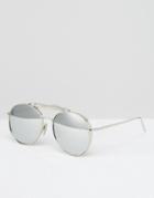 Jeepers Peepers Aviator Sunglasses In Silver - Silver
