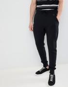 Allsaints Cuffed Jogger In Black With Ramskull Logo - Gray