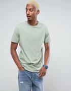 Asos Longline T-shirt In Green - Green