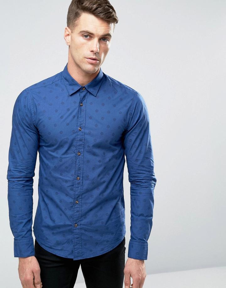 Scotch And Soda Printed Shirt - Blue