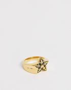 Seven London Star Ring In Gold