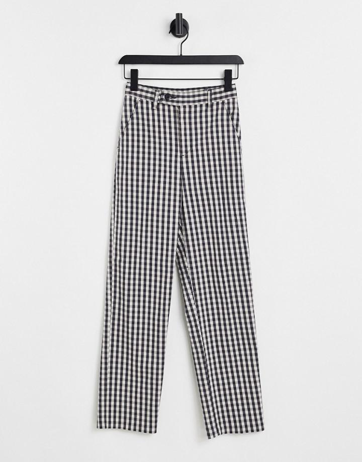 Levi's Straight Leg Pants In Plaid-multi